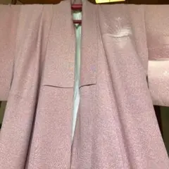 着物 正絹 付け下げ ちりめん 浅紫色