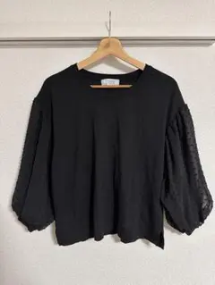 LOWRYS FARM ローリーズファーム ブラック トップス　七分袖　バルーン