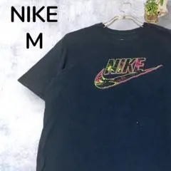 【人気】NIKE ナイキ ロゴプリント Tシャツ ブラック M 輸入古着 半袖