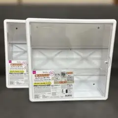 壁にも付けられる コレクションボックス 2個セット 30cm×30cm×9cm