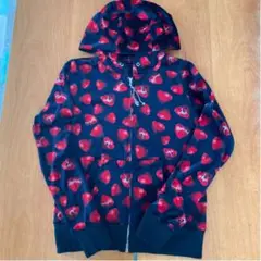 HystericGlamour スカルベリー ジップアップパーカー フーディー