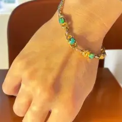 ヴィンテージ　アンティーク　オパール付きブレスレット