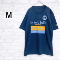 ツールドフランス関連 プリントTシャツ M ネイビー 半袖 y2394