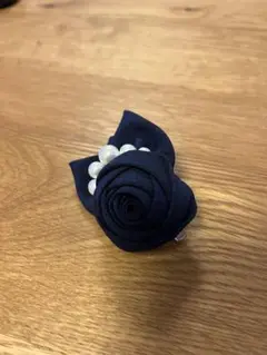 【新品】コサージュ　ネイビー
