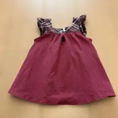 BURBERRY 赤 ノースリーブタンクトップ 80