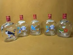 サントリーオールド　バードボトル　空瓶5種類セット　日本の野鳥　SUNTORY