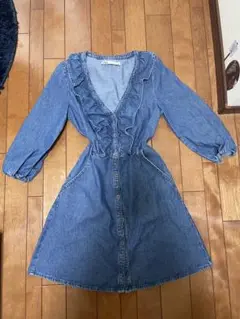 【ZARA】デニム　ワンピース　森ガール　y2k
