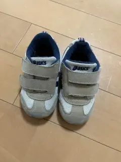 asics 15cm スニーカー　グレー/ネイビー