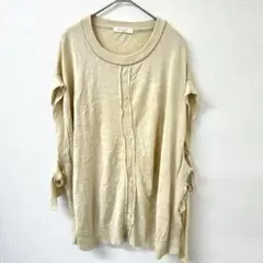 chocol raffine robe ベージュ五分袖ニット