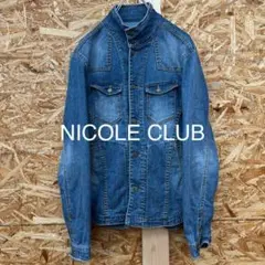 NICOLE CLUB ニコルクラブ デニムジャケット シャツ ハイネック