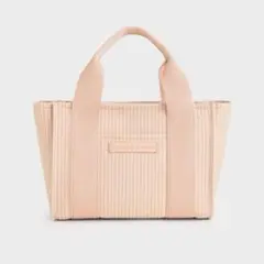 【最終値下】CHARLES&KEITH Kay ミニケイストライプトートバッグ