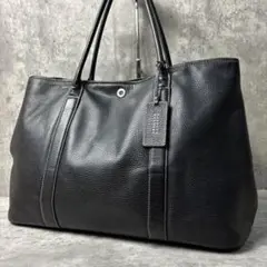 美品✨バーニーズニューヨーク トートバッグ ビジネス レザー 本革 メンズ 黒
