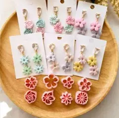 ラスト1点　8点セット　ポリマークレイ クレイカッター 型抜き 葉っぱ　花びら