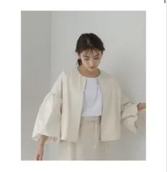 バルーンスリーブブルゾン NATURAL BEAUTY BASIC ホワイト