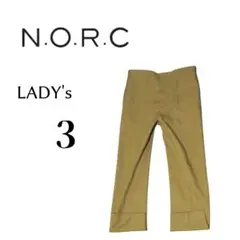 レディース3 N.O.R.C by the line スラックスパンツ 茶系