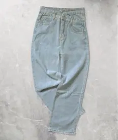 ライトブルー ストレートデニム Lサイズ　デニム　パンツ　レディース