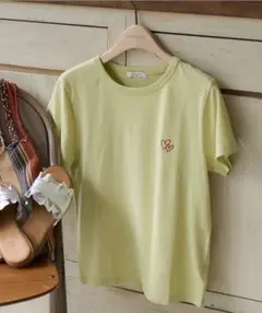 フリークストア ダブルハート ワンポイント刺繍 コンパクトTシャツ 24SS