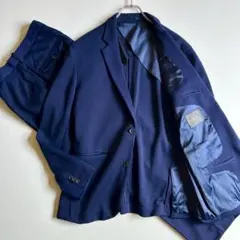✨極美品/近年モデル/L✨ナノユニバース スーツ ストレッチ アンコン ネイビー