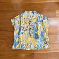半袖シャツ 110サイズ リーフプリント