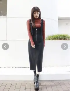 MURUA フロントジップタイトジャンスカ
