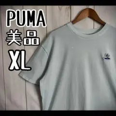【希少カラー】　プーマ　Tシャツ　ラウンドカット　刺繍ロゴ　キャラロゴワッペン