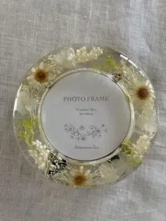 Afternoon Tea 押し花フォトフレーム 90×90mm