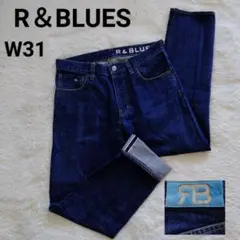 ✦R＆BLUES✦　赤耳セルビッチジーンズ　イエローチェーンステッチ W31