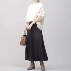 ナノユニバース　サテンスカート