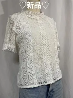 ♡新品♡ レース 半袖 トップス ホワイト