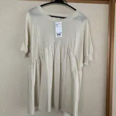 BEAMS アイボリー　半袖　ニット