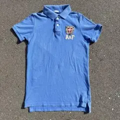 00s A&F アバクロ 青色 ポロシャツ y2k ピチ 平成 レア