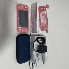 SWITCH LITE コーラル(中古)+セミハードケース