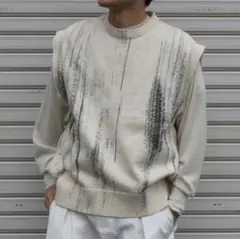YOKE(ヨーク)/PRINTED COTTON CREWNECK VEST