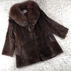 【美品✨】ファーナカムラ 銀座赤坂 高級 毛皮 コート 女優襟 L相当