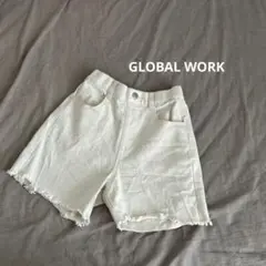 GLOBALWORK 女の子 デニム ショートパンツ 160cm ホワイト