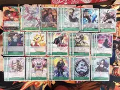 ワンピースカード『赤緑ルフィ』デッキパーツ まとめ売り 73枚セット