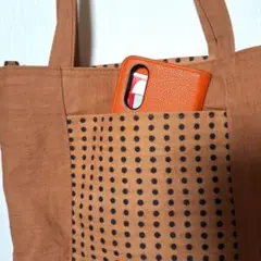 柿渋染め　トートバッグ