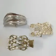 ヘアクリップ パール 金具 セット まとめ売り