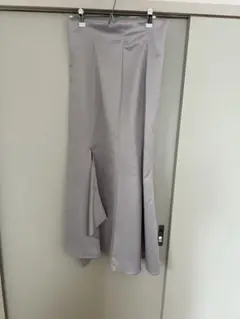 LO'r Mermaid Satin Skirt Light Gray Mサイズ