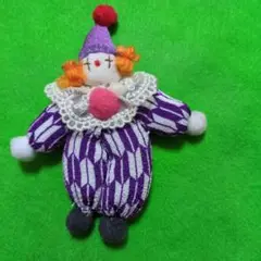ちりめんピエロのストラップ