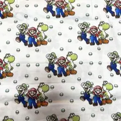 【輸入生地】110x45cm マリオ ルイージ ヨッシー