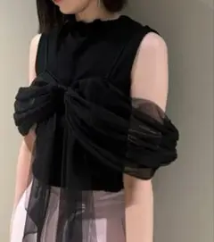 FURFUR リボンビスチェセットトップス ブラック