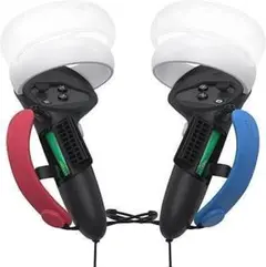 Quest 2 対応 電池口付き コントローラーグリップカバー (左右セット)
