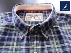 【美品】ノーティカ NAUTICA アクティブワークシャツ 長袖 チェック柄