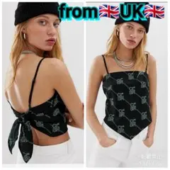 バンダナキャミ　インポート　日本未発売　イギリス限定　バックリボンキャミソール