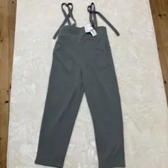 未使用　タグ付き　ノーブランド　グレー吊りズボン　吊りパンツ