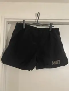 U.S.ARMY アメリカ軍 トレーニングパンツ ハーフパンツ ミリタリー 黒