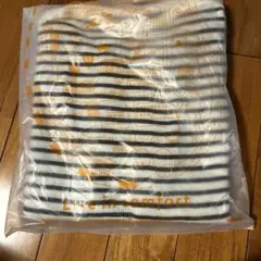ボーダー柄コットンボートネックTシャツ Lサイズ