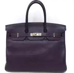 【美品】エルメス バーキン35トリヨンクレマンス レザン □M刻印 ハンドバッグ