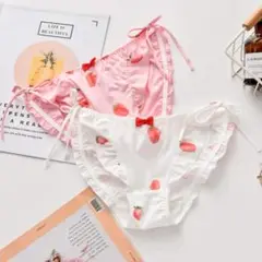 ホワイトとピンクのお得なセット売り 下着パンツゆめかわいい 女子力高め Lサイズ
